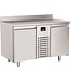 Combisteel Koelwerkbank met opstaande rand | Monoblock | 2 Deuren | 281L | (H)86x(B)130x(D)70cm