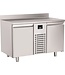 Combisteel Koelwerkbank met opstaande rand | monoblock | 2 deuren | 281L | (H)85x(B)130x(D)70