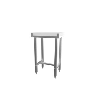 Kunststof hakbloktafel met RVS frame | 8cm dik | (H)75x(B)50x(D)40