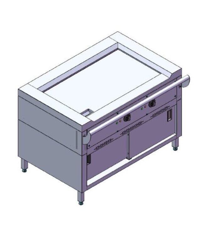 Teppanyaki bakplaat staand | elektra 11,7kW | (H)85x(B)120x(D)87cm