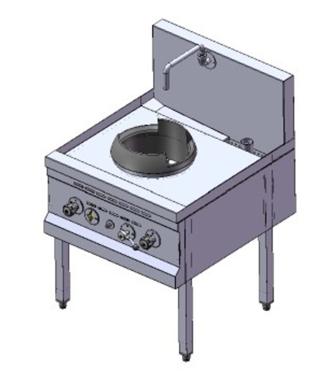 Power woktafel | aardgas | 1 brander | 33kW | (H)75/105x(B)70x(D)75cm