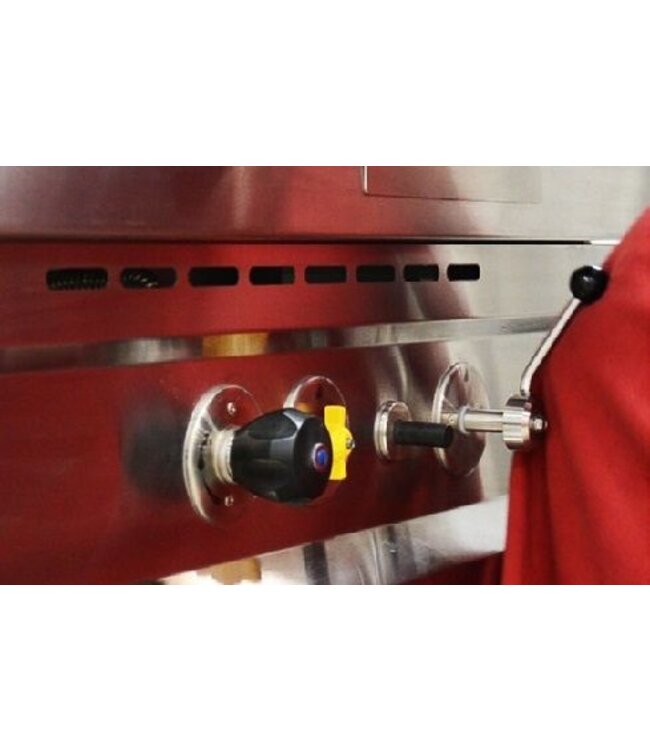 Turbo woktafel | aardgas | 2 branders | 80kW | (H)75/120x(B)220x(D)125cm