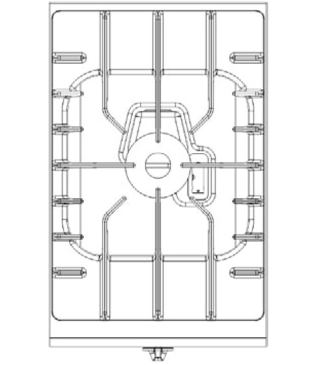 Gasfornuis tafelmodel | 1 brander | 7,5kW | (H)26/29x(B)38x(D)60cm