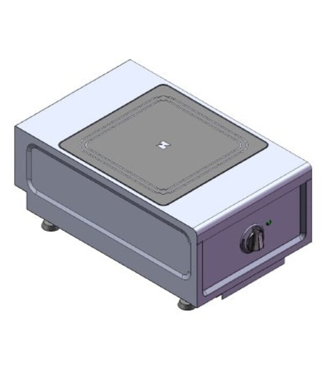 Inductie fornuis tafelmodel | 1 zone | 3,5kW | (H)26/29x(B)38x(D)60cm