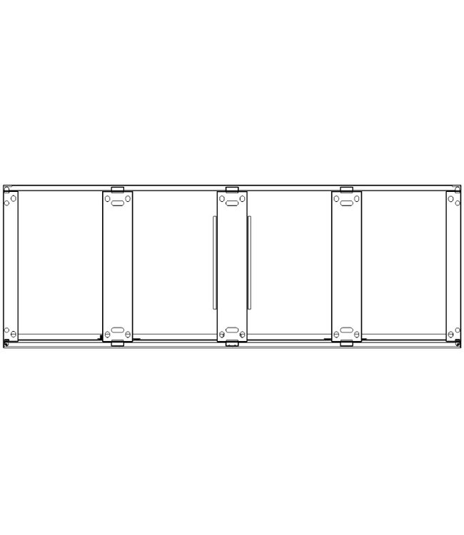 Werkunit onderstel 60cm diep | voor 4 units | (H)63x(B)152x(D)60cm
