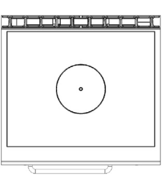 Gas doorkooktafel met gas oven | 16,5kW | (H)85x(B)80x(D)75cm