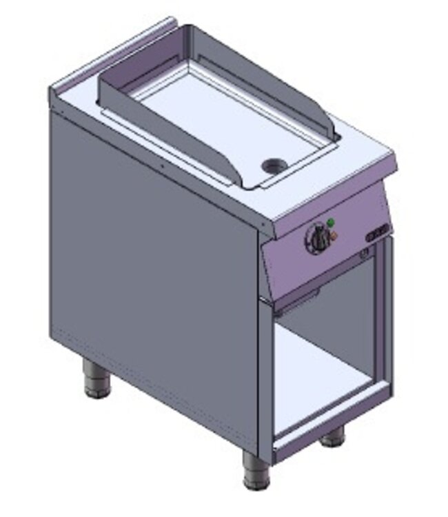 Bakplaat glad | 400V | 3,9kW | (H)85/97x(B)40x(D)75cm