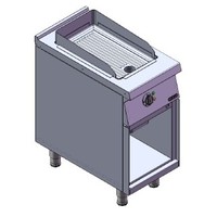 Bakplaat gegroefd | 400V | 3,9kW | (H)85/97x(B)40x(D)75cm Nayati Bakplaat gegroefd | 400V | 3,9kW | (H)85/97x(B)40x(D)75cm