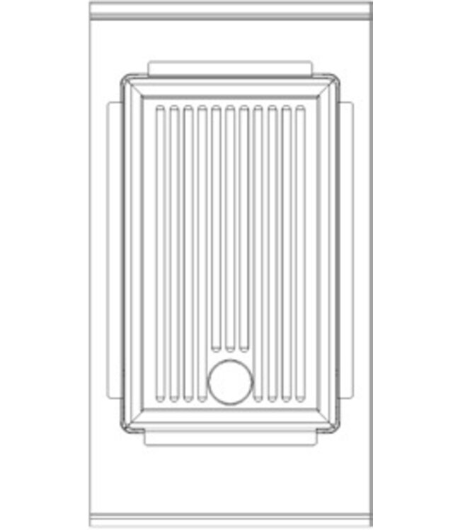 Bakplaat gegroefd | 400V | 3,9kW | (H)85/97x(B)40x(D)75cm