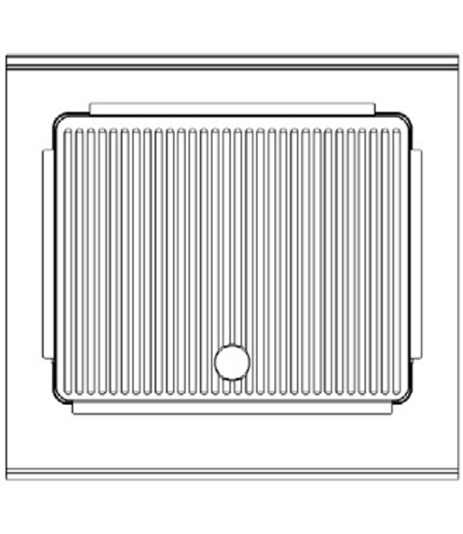 Bakplaat gegroefd | 400V | 9,1kW | (H)85/97x(B)80x(D)75cm