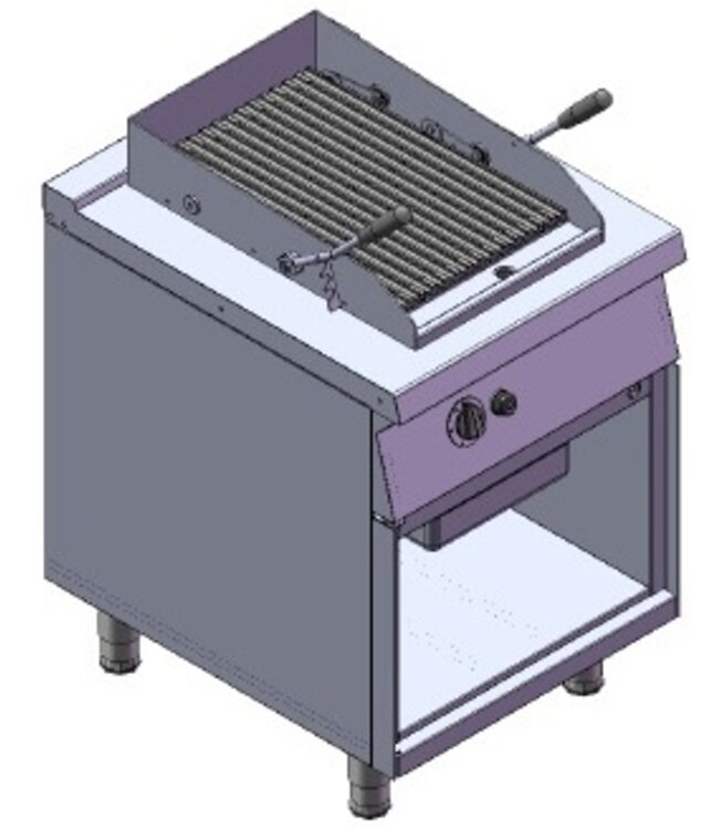 Lavasteengrill | aardgas | 7kW | (H)85/108x(B)40x(D)75cm