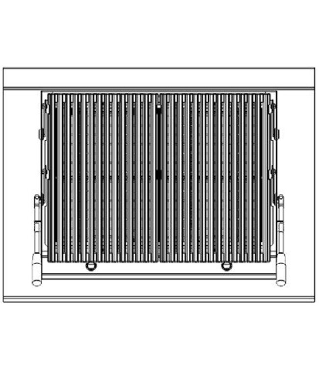 Lavasteengrill | aardgas | 14kW | (H)85/108x(B)80x(D)75cm