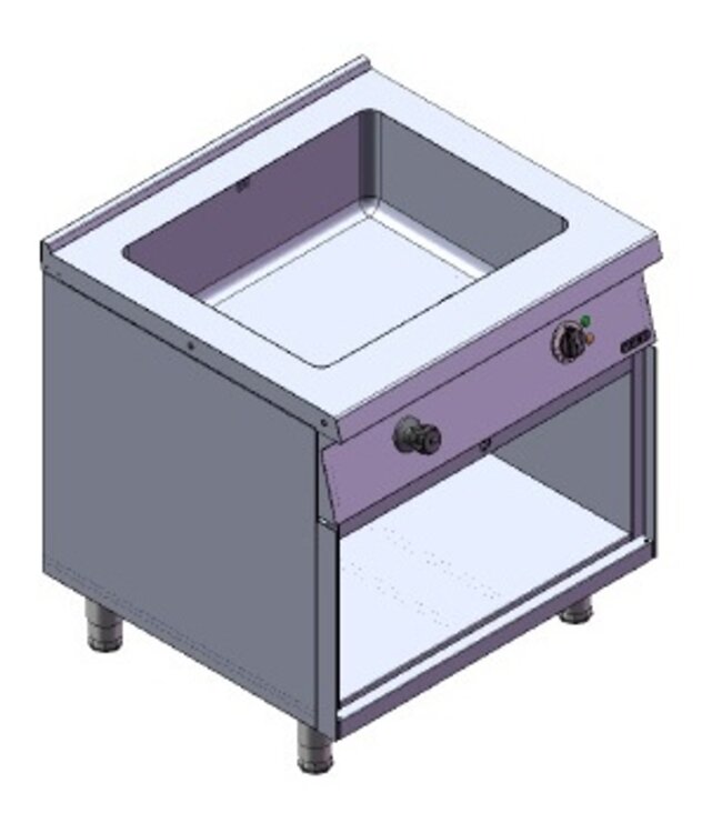 Bain marie | 2x 1/1GN  | 400V | 4kW | (H)85x(B)80x(D)75cm