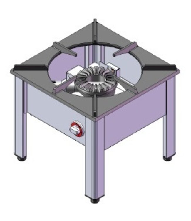 Hokker | Aardgas | 13kW | (H)47,5x(B)50x(D)50cm