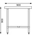 Werktafel flat-pack - centraal diep model - 180(B)x90(D)