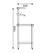 Werktafel - verhoging GN houders - 120cm