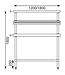 Werktafel - verhoging GN houders - 120cm