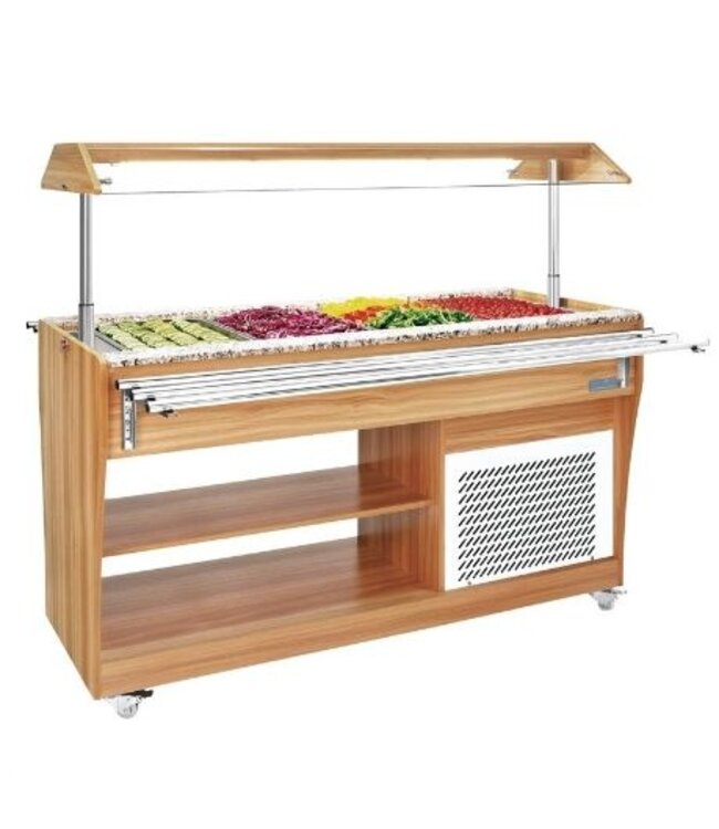 Buffetbar koeling | 4x 1/1GN | Zelfservice