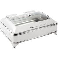 Chafing dish elektrisch | RVS en glazen deksel Chafing dish elektrisch | RVS en glazen deksel