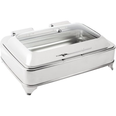 Chafing dish elektrisch | RVS en glazen deksel