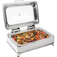 Chafing dish elektrisch | RVS en glazen deksel Chafing dish elektrisch | RVS en glazen deksel