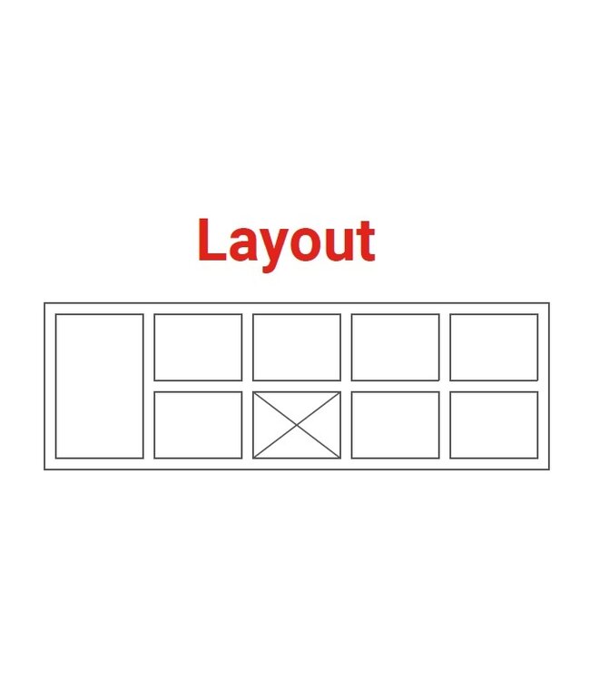Koelwerkbank | layout 8 | 1 deur links en 7 lades | -5 tot 8° | (H)85/90x(B)213x(D)70cm