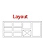 Saladette | layout 7 | 1 deur en 7 lades | boven 10x 1/6GN | (H)85/90x(B)172x(D)70cm