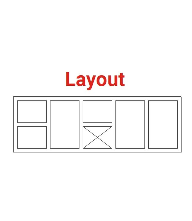 Pizza koelwerkbank | layout 4 | 3 deurs en 3 lades links