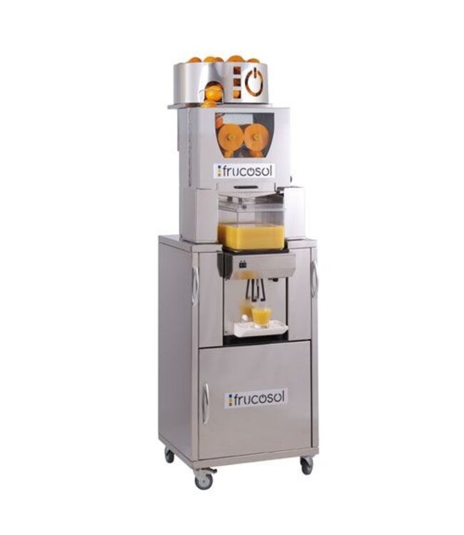 Automatische sinaasappelpers gekoeld met zelfbedieningskraan | Automatische aanvoer