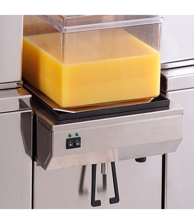 Automatische sinaasappelpers gekoeld met zelfbedieningskraan | Automatische aanvoer