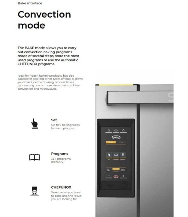 Unox BakerLux Speed.Pro oven | 46x33cm roosters | (H)54x(B)60x(D)80