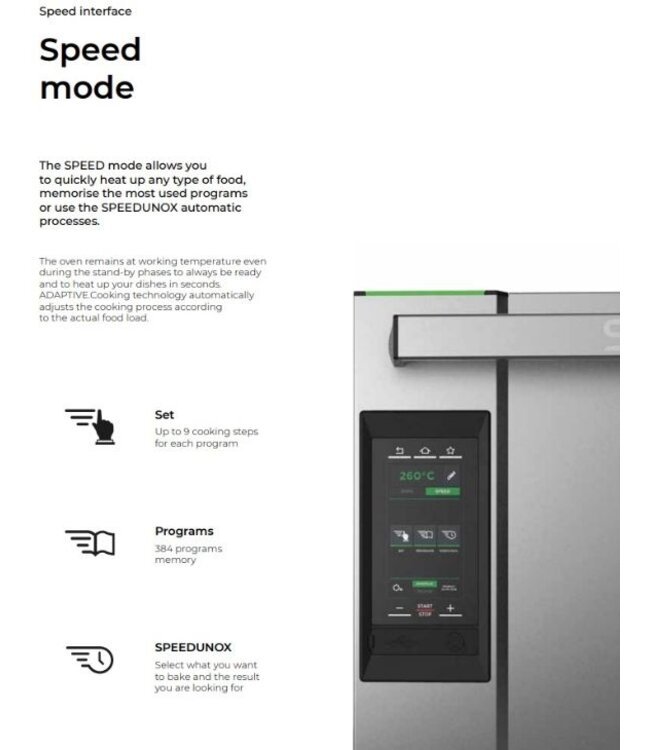 Unox BakerLux Speed.Pro oven | 46x33cm roosters | (H)54x(B)60x(D)80