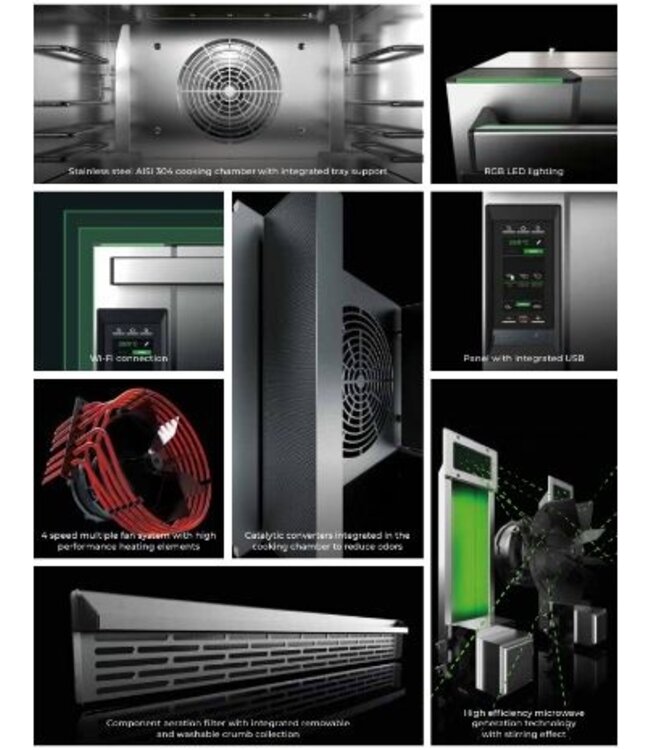 Unox BakerLux Speed.Pro oven | 46x33cm roosters | (H)54x(B)60x(D)80