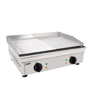 Saro Bakplaat Fry Top | Glad/ geribbeld | 3,5kW | (H)23x(B)60x(D)46