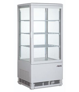 Saro Gekoelde showvitrine SC80 | wit | 78L | (H)96x(B)42,8x(D)38,6