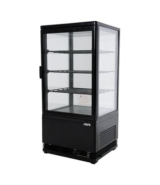 Saro Gekoelde showvitrine SC80 | zwart | 78L | (H)96x(B)42,8x(D)38,6