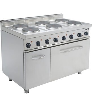 Saro Staande elektrische kookplaat 6 platen - met oven - E7/CUET6LE