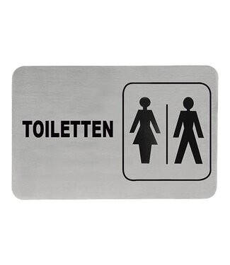 Tekstplaatje rechthoekig - toiletten