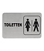 Tekstplaatje rechthoekig - toiletten