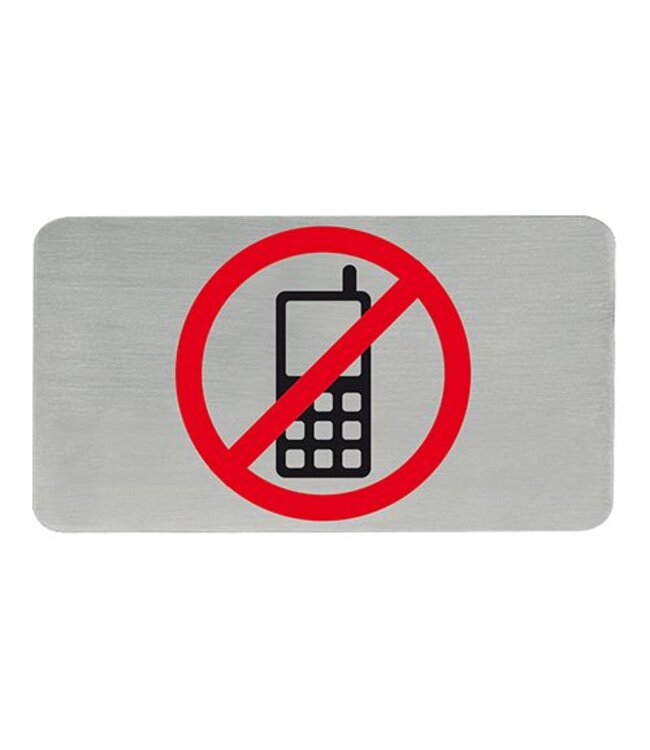 Tekstplaatje rechthoekig - Telefoon verbod