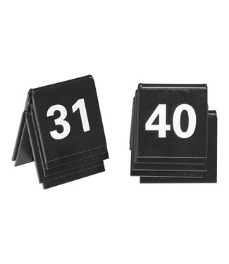 Tafelnummer set zwart - 31 tot 40