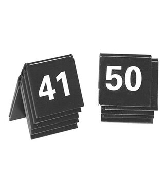 Tafelnummer set zwart - 41 tot 50