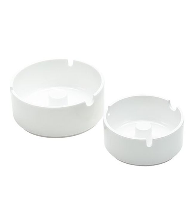 Asbak stapelbaar melamine - wit 10cm