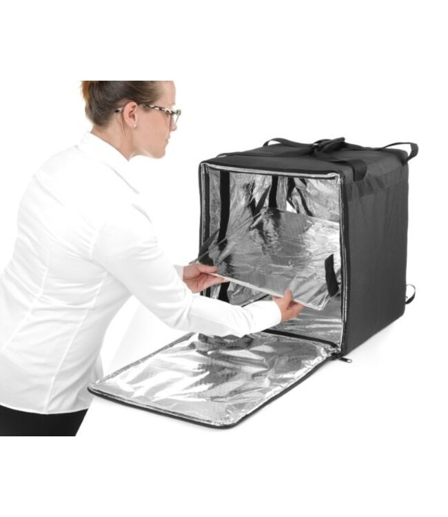 Bezorgrugtas voor pizza en andere gerechten - geïsoleerd - (h)49x(B)41x(D)41cm