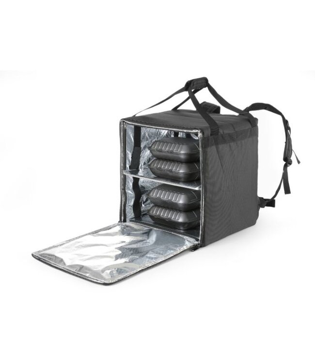 Bezorgrugtas voor pizza en andere gerechten - geïsoleerd - (h)49x(B)41x(D)41cm