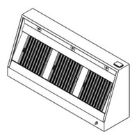 Afzuigkap Easy stekkerklaar | Schuin model | 2000 mm x 950 mm x 520 mm Afzuigkap Easy stekkerklaar | Schuin model | 2000 mm x 950 mm x 520 mm