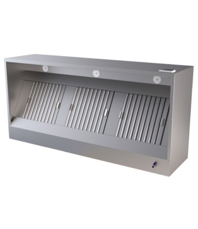 Afzuigkap Easy stekkerklaar | Recht model | 1000 mm x 950 mm x 520 mm | 1500m3