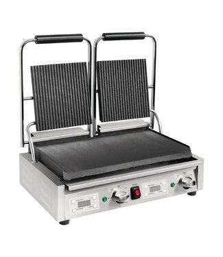 Buffalo Contactgrill | power double | boven geribbeld | 2,9kW | (H)21x(B)55x(D)39,5