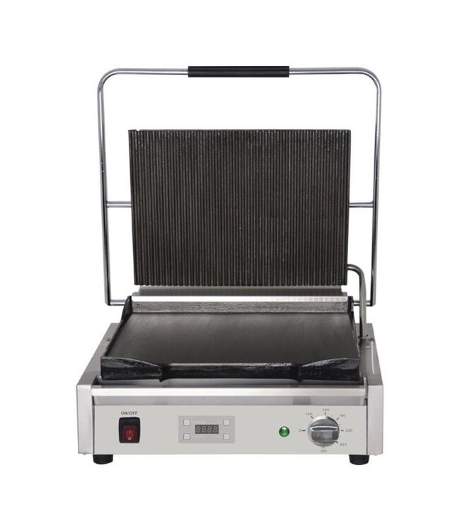 Buffalo Contactgrill | power large | geribbeld/glad | 2,2kW | (H)21,5x(B)48x(D)43,5