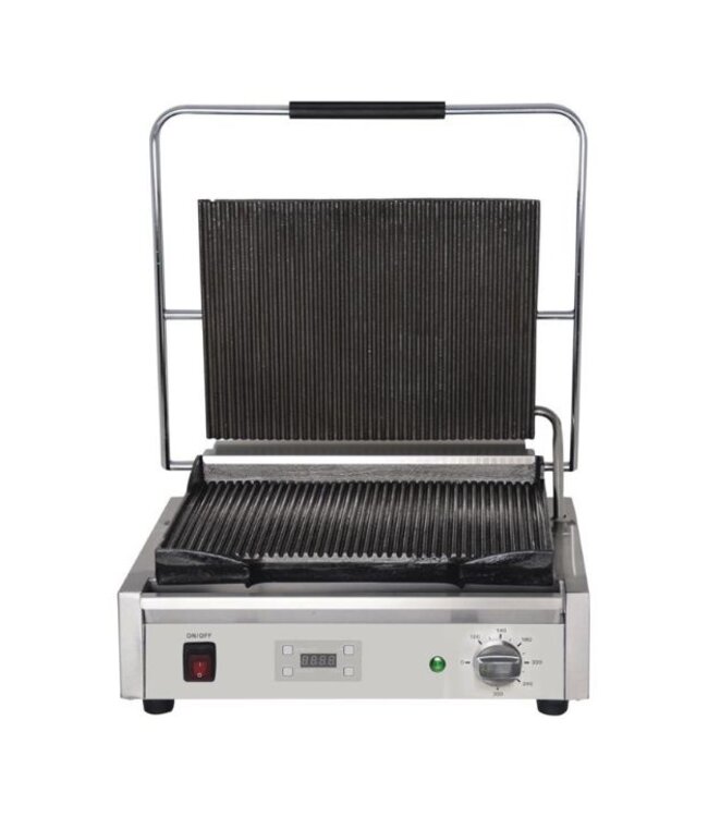 Buffalo Contactgrill | power large | geribbeld | 2,2kW | (H)21,5x(B)48x(D)43,5